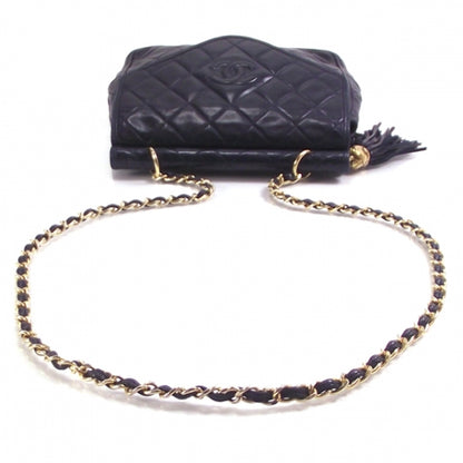 Chanel Vintage Quilted Envelope Tassel Bag Navy 6 of 12