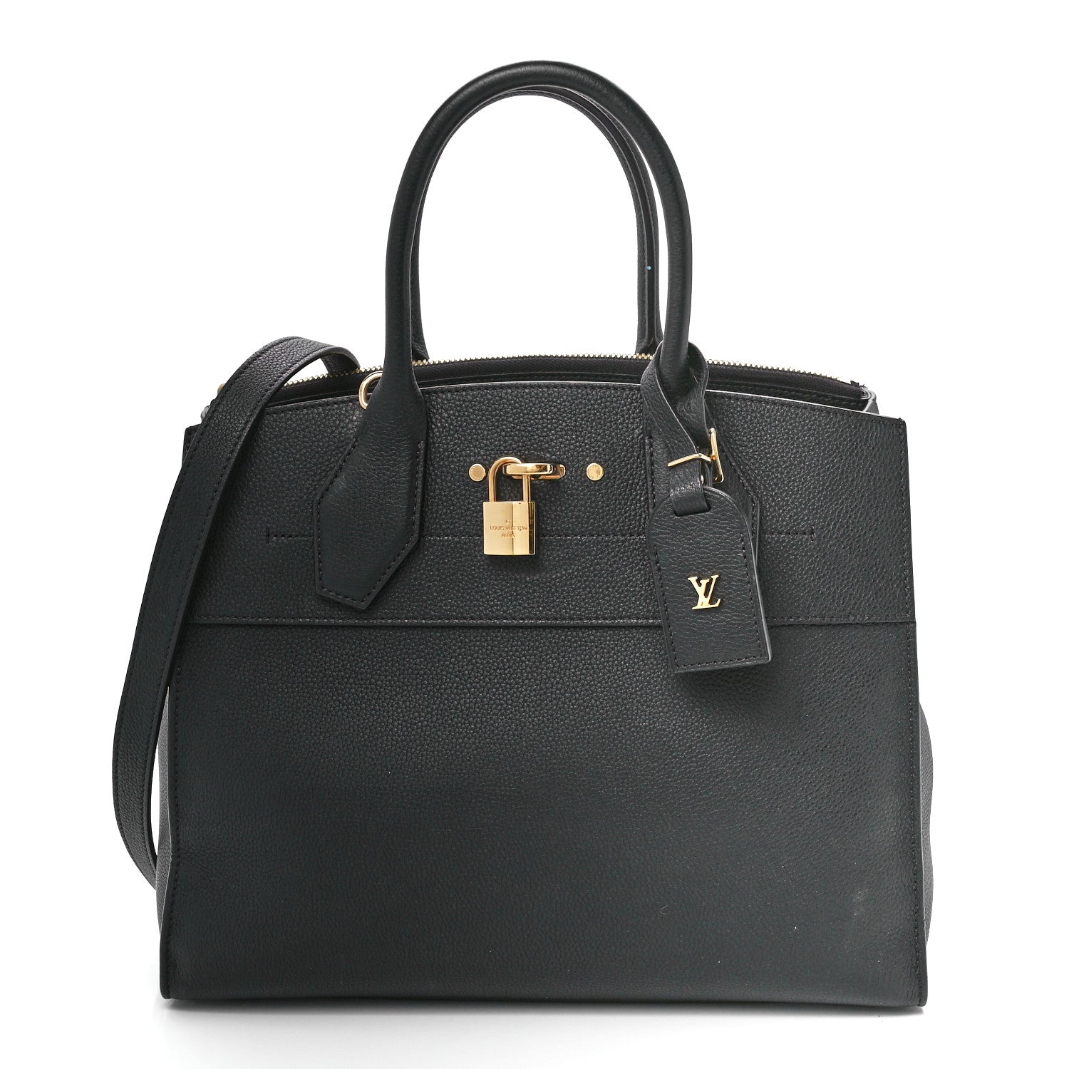 Louis Vuitton Taurillon City Steamer MM Black 1 of 11