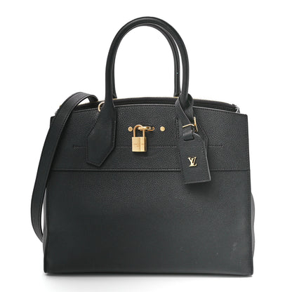 Louis Vuitton Taurillon City Steamer MM Black 1 of 11