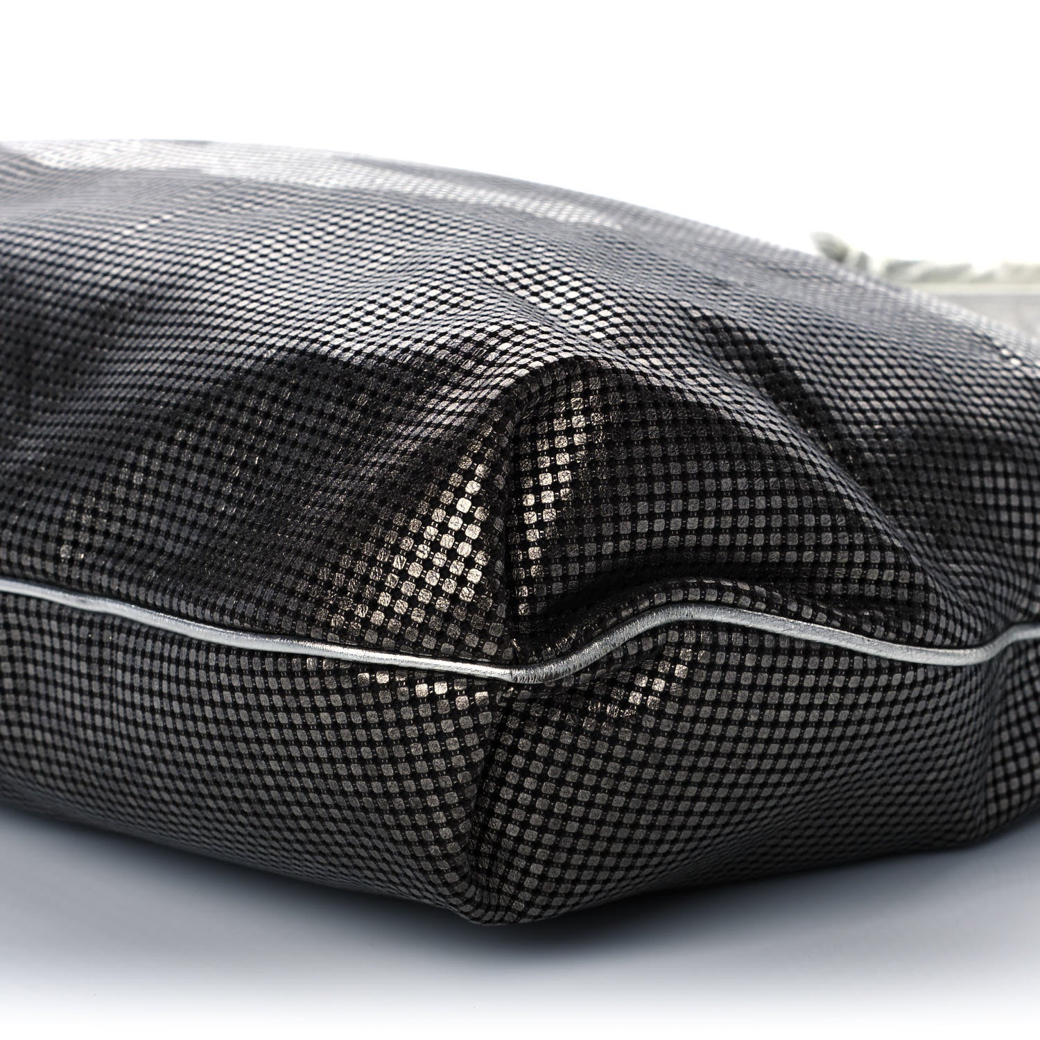 Chanel Metallic Perforated Lambskin Hollywood Hobo Silver 10 of 15