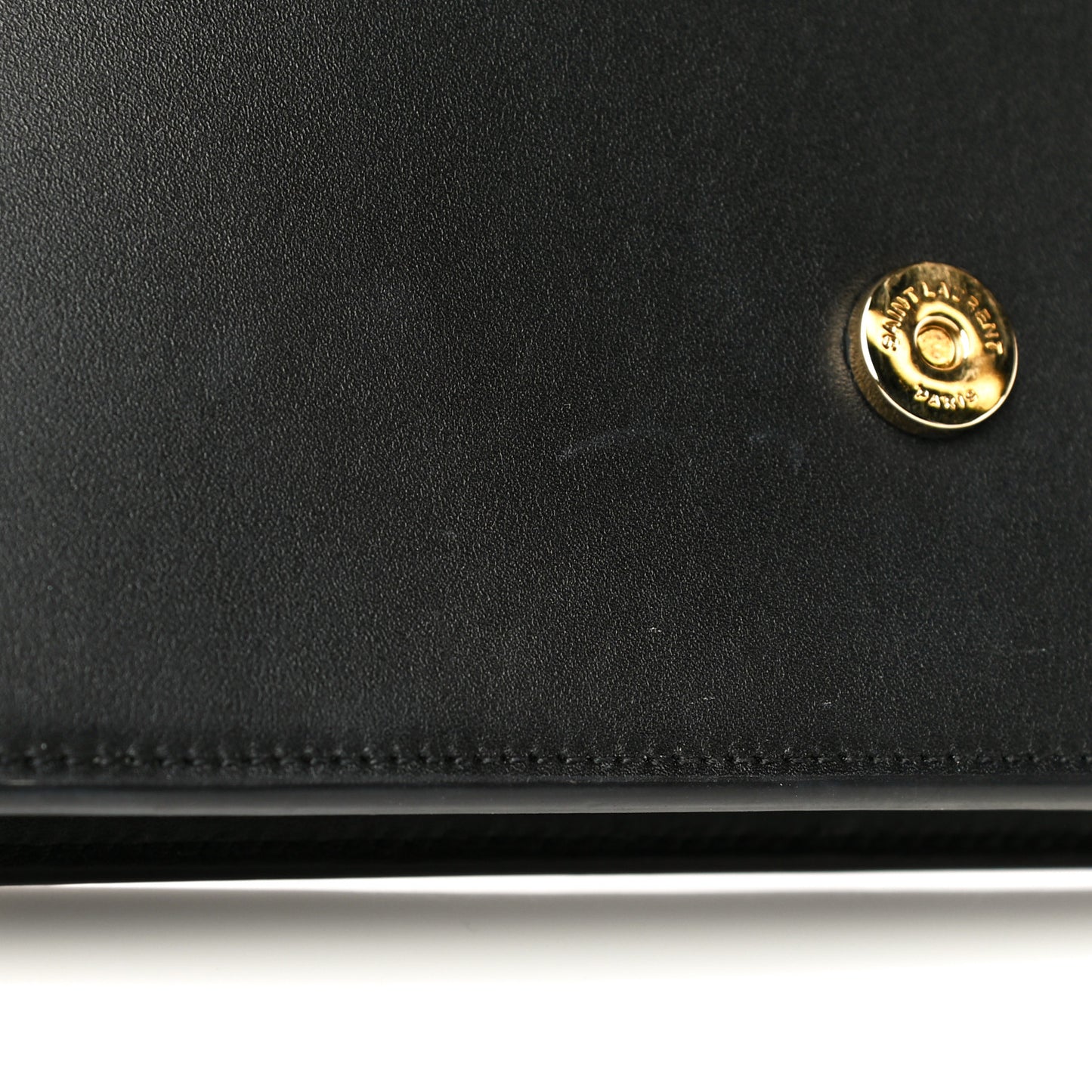 Smooth Calfskin Classic Monogram Kate Tassel Chain Wallet Black
