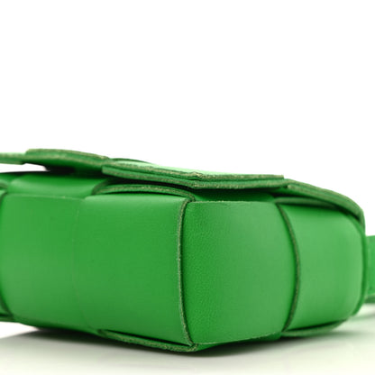 Bottega Veneta Lambskin Maxi Intrecciato Extra Mini Cassette Crossbody Bag Parakeet 8 of 10