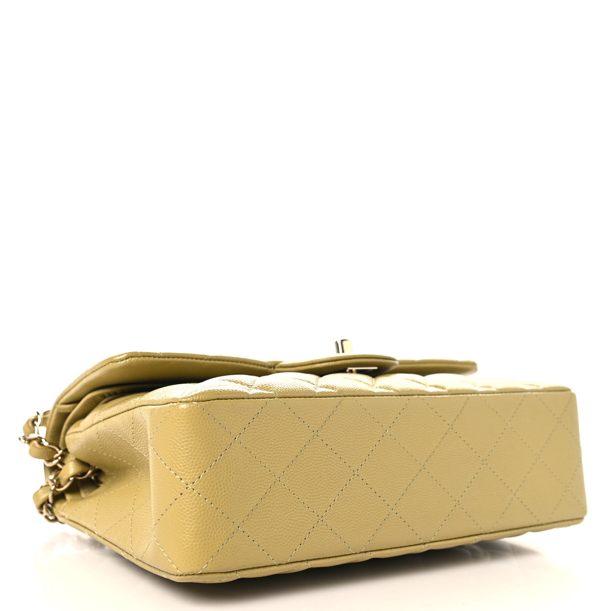 Chanel Caviar Quilted Small Double Flap Light Yellow 4 of 10
