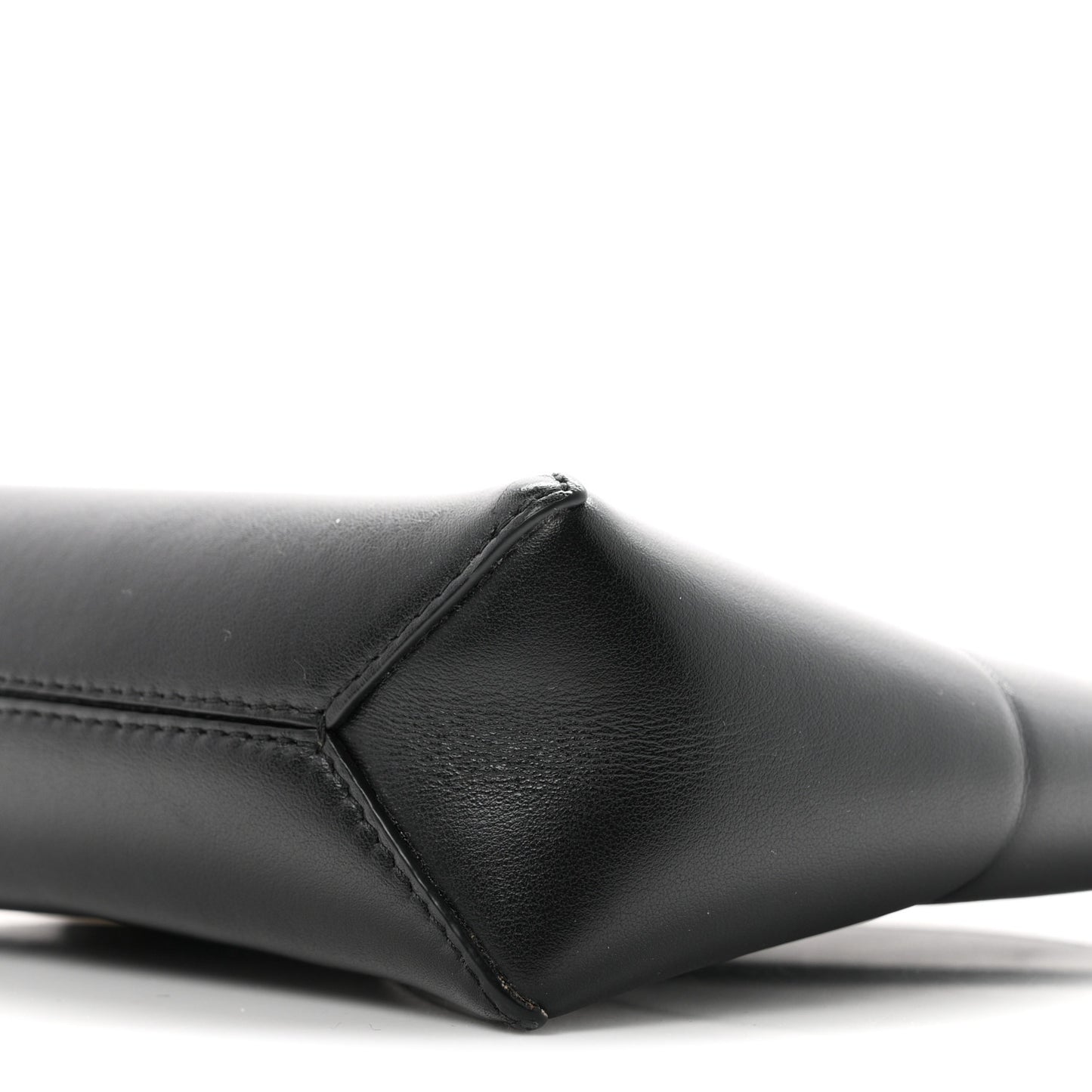 Shiny Calfskin Puzzle Fold Pouch Black