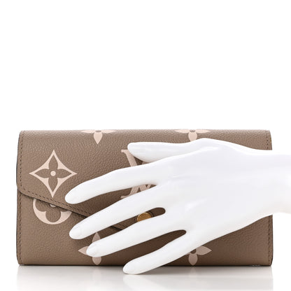 Louis Vuitton Empreinte Monogram Giant Sarah Wallet Tourterelle Creme 2 of 11