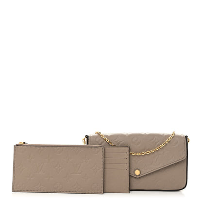 Louis Vuitton Empreinte Pochette Felicie Chain Wallet Tourterelle 1 of 10