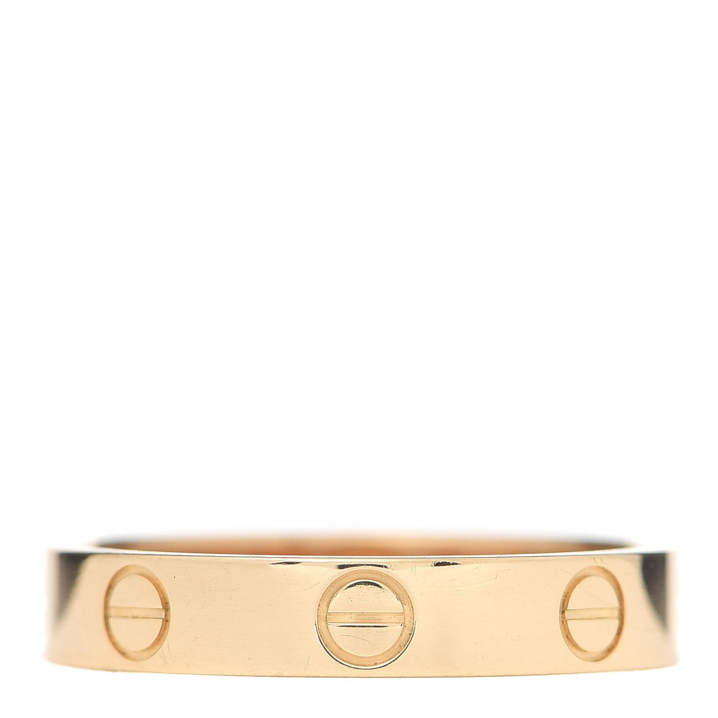 18K Yellow Gold 3.5mm LOVE Wedding Band Ring 54 6.75