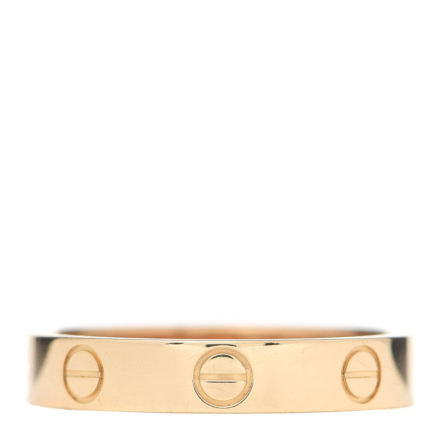 Cartier 18K Yellow Gold 3.5mm LOVE Wedding Band Ring 54 6.75 1 of 6