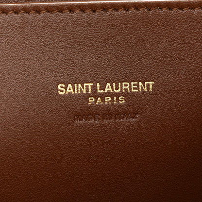 Saint Laurent Suede Braided Monogram Large Kate Satchel Brown 10 of 17