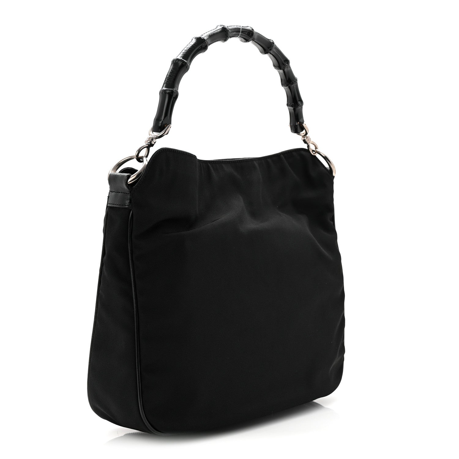 Gucci Nylon Bamboo Hobo Black 3 of 11