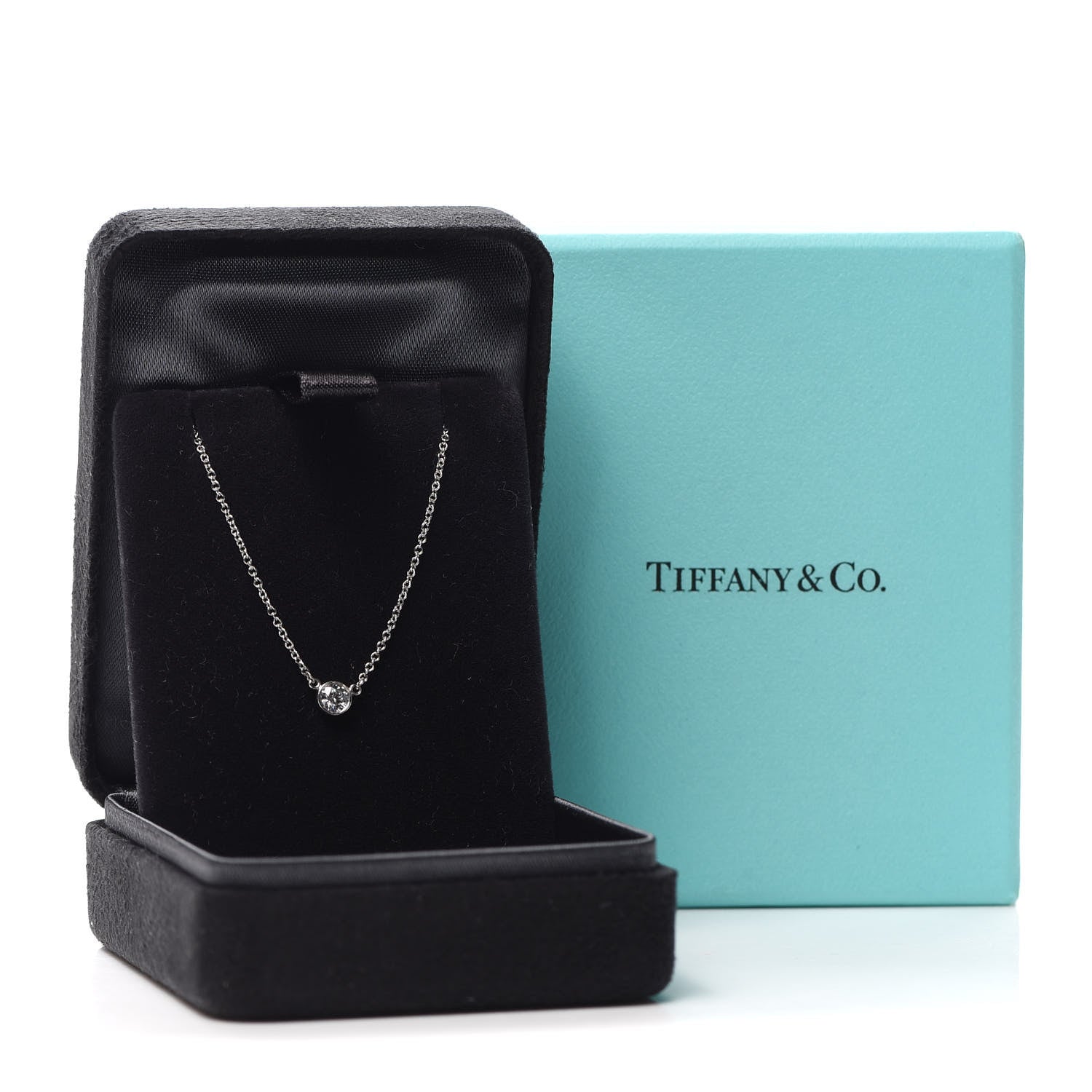 Tiffany Platinum Diamond .14ct Elsa Peretti Diamonds by the Yard Pendant Necklace 6 of 6