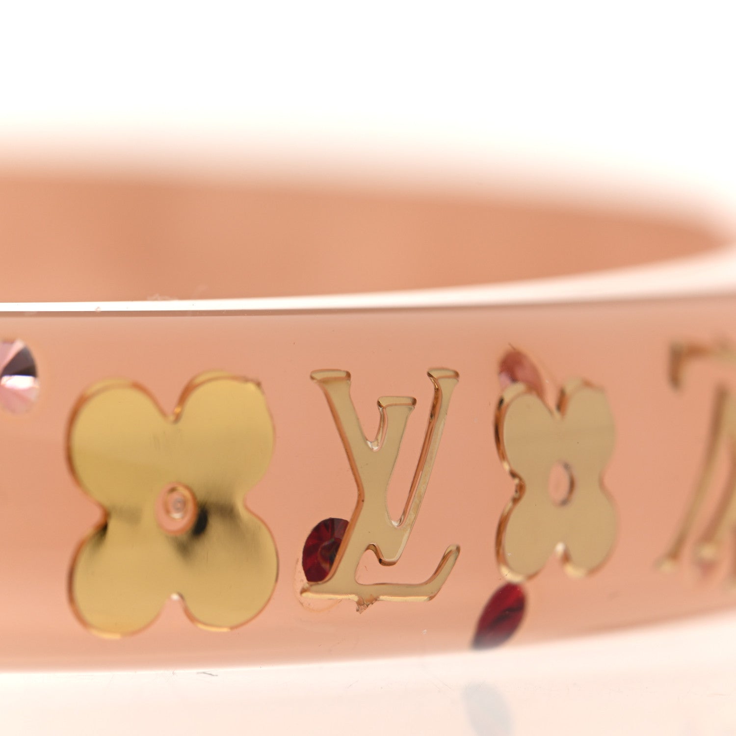 Louis Vuitton Resin Swarovski Inclusion Bracelet PM Rose 4 of 4