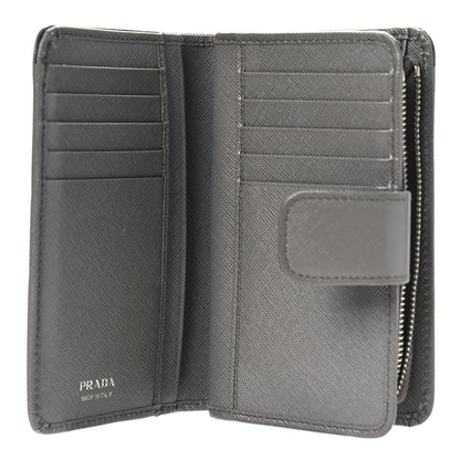 Prada Saffiano Metal Compact Wallet Marmo 6 of 11