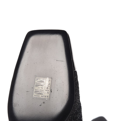 Chanel Glitter Patent Cap Toe High Boots 38.5 Black 8 of 8