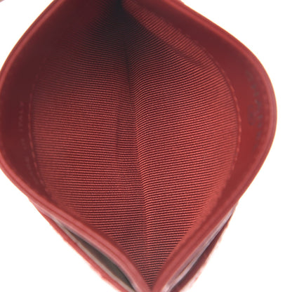 Chanel Caviar Chevron Quilted Card Holder Red 5 of 9