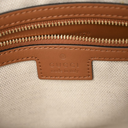 Gucci Canvas Calfskin Web Mini Interlocking G Top Handle Tote White Brown Blue Red 6 of 10