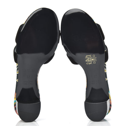 Hermes Suede Oasis Sandals 36 Black 5 of 8