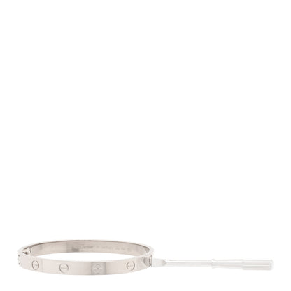 Cartier 18K White Gold LOVE Bracelet 17 4 of 5