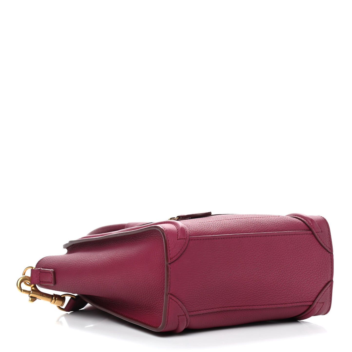 Drummed Calfskin Nano Luggage Plum