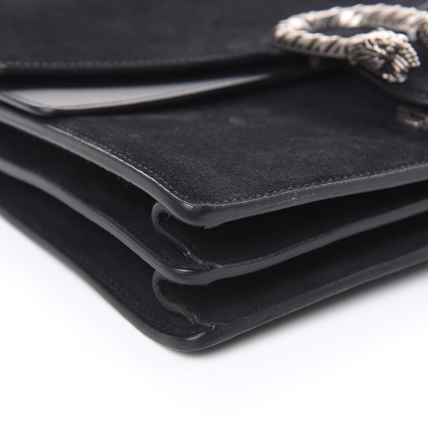Gucci Suede Medium Dionysus Shoulder Bag Black 8 of 12