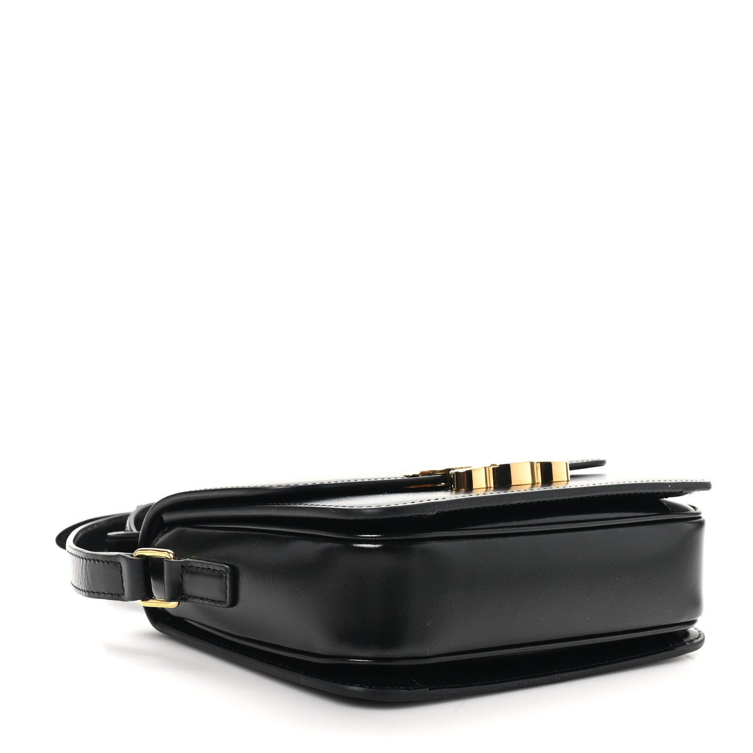 Celine Shiny Calfskin Teen Triomphe Black 4 of 10