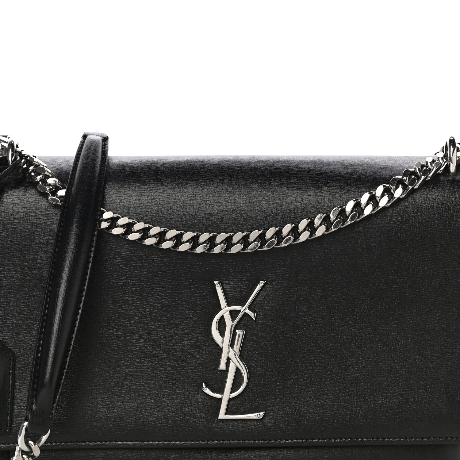 Saint Laurent Calfskin Medium Monogram Sunset Black 8 of 12
