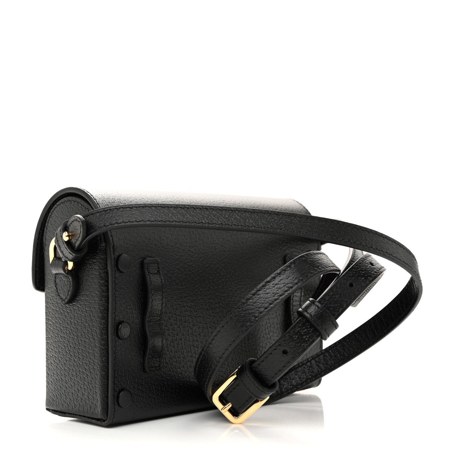 Gucci Calfskin Horsebit 1955 Shoulder Bag Black 3 of 11