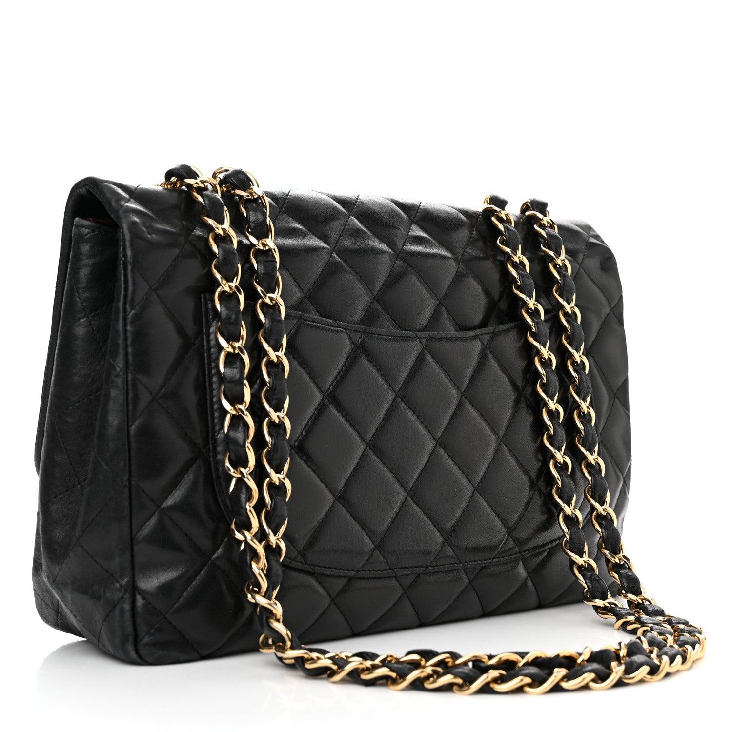 Chanel Lambskin Quilted Jumbo Single Flap Black 3 of 14