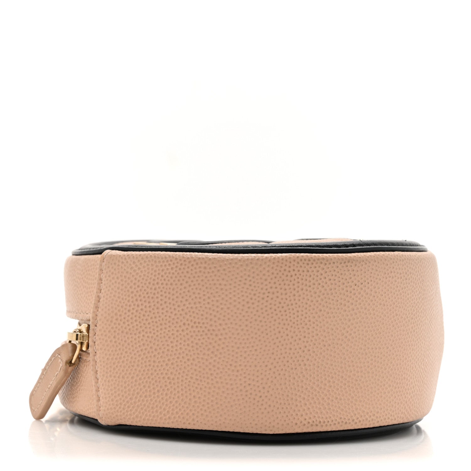 Chanel Caviar Quilted Round Filigree Crossbody Beige Black 4 of 13