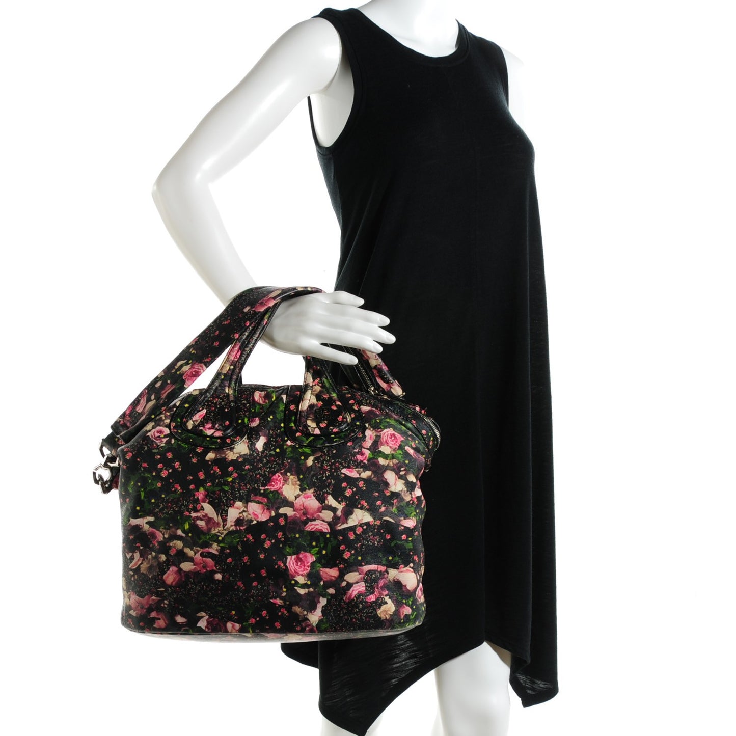 Lambskin Roses Camouflage Print Medium Nightingale Black