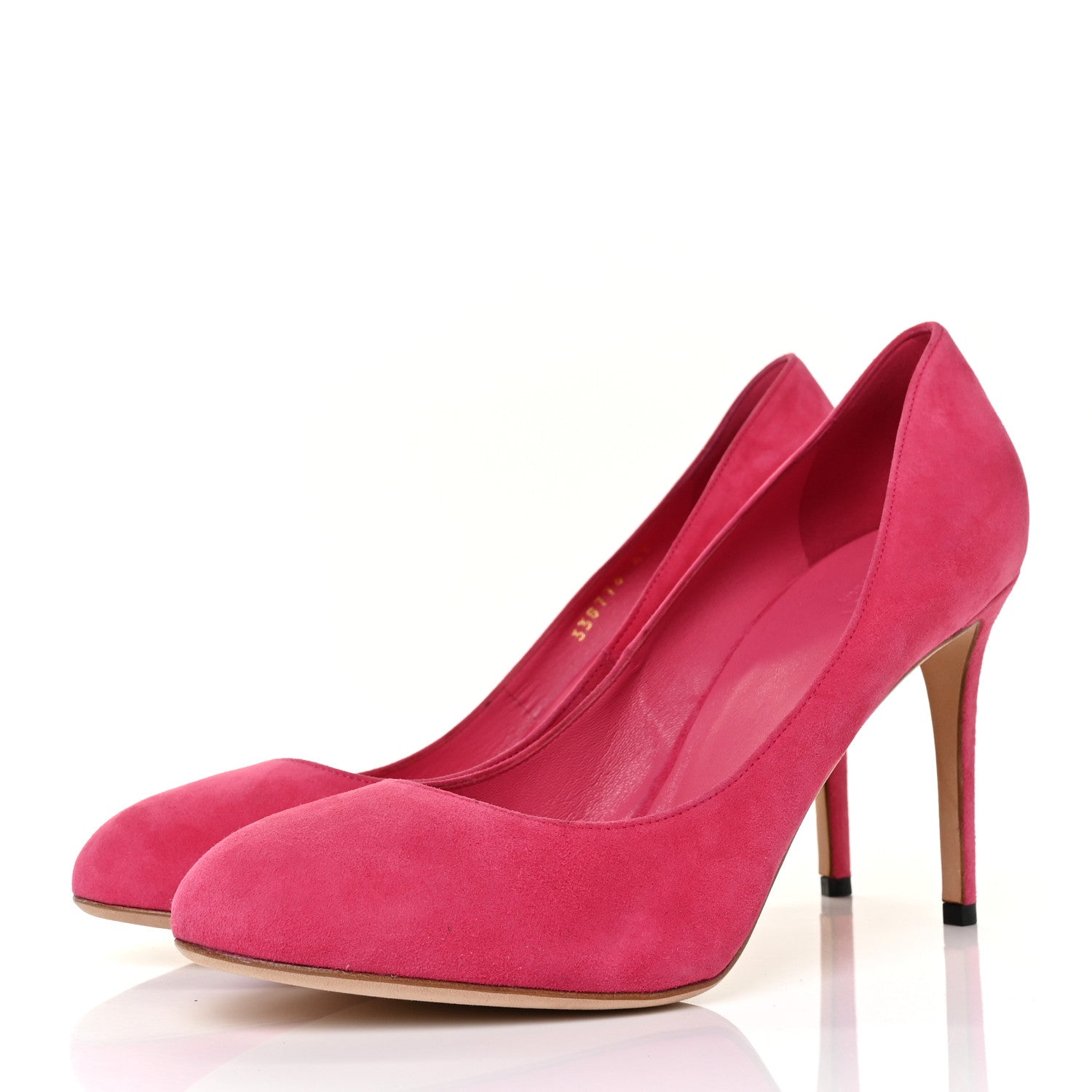 Gucci Kid Scamosciato Interlocking G Jennifer Pumps 41 Shocking Pink 3 of 10