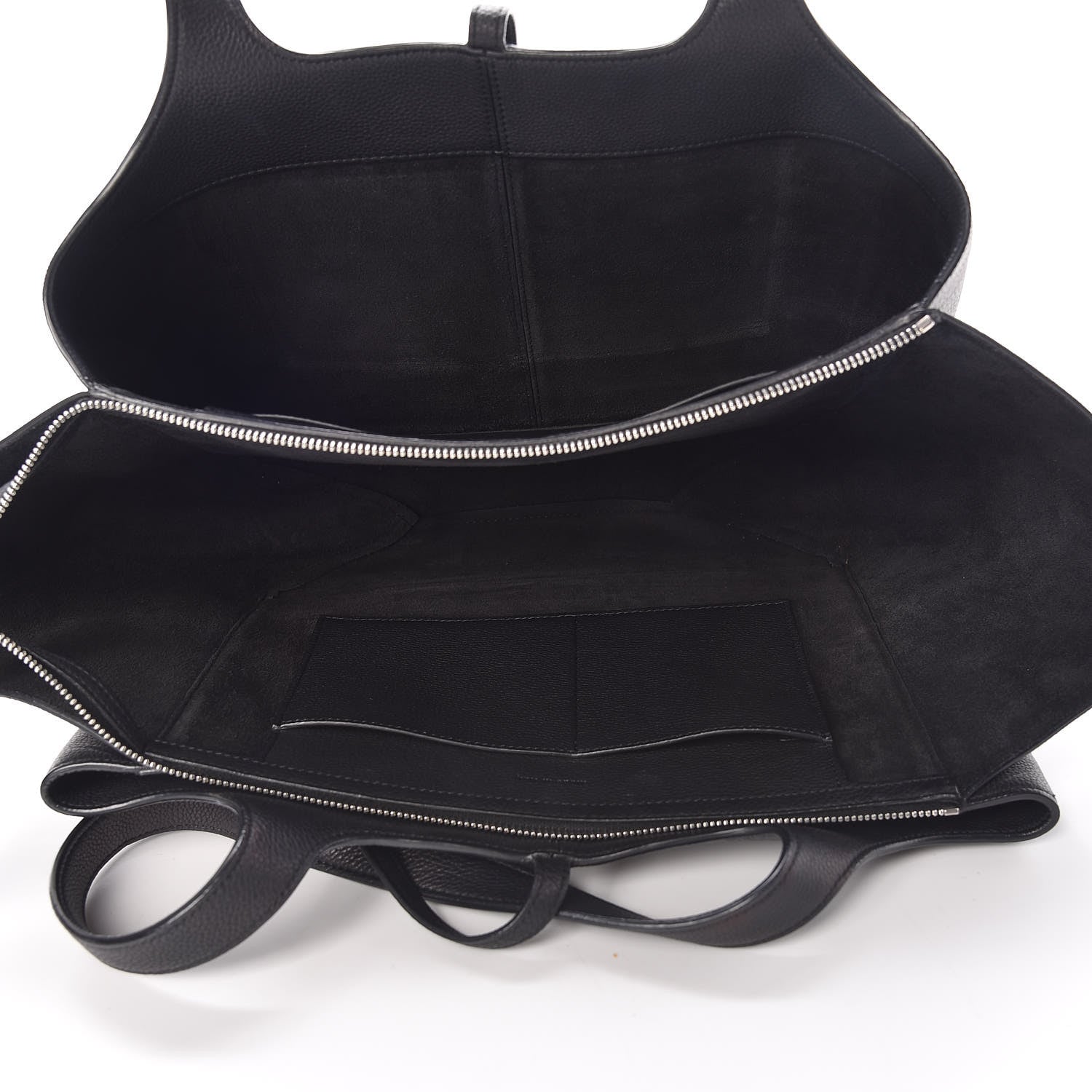 Celine Baby Grained Calfskin Medium Tri-Fold Bag Black 5 of 12