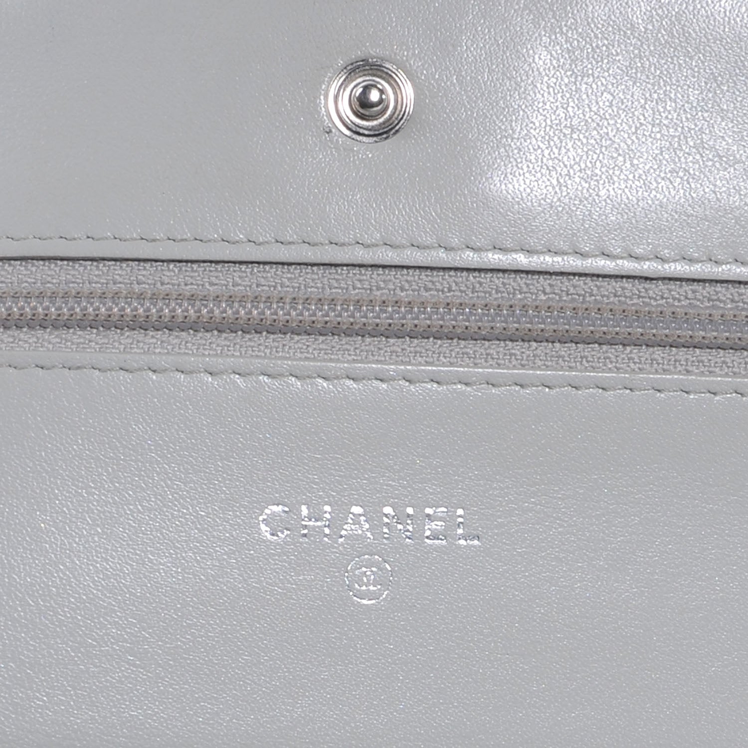 Chanel Patent Quilted Brilliant Wallet On Chain WOC Silver 7 of 9