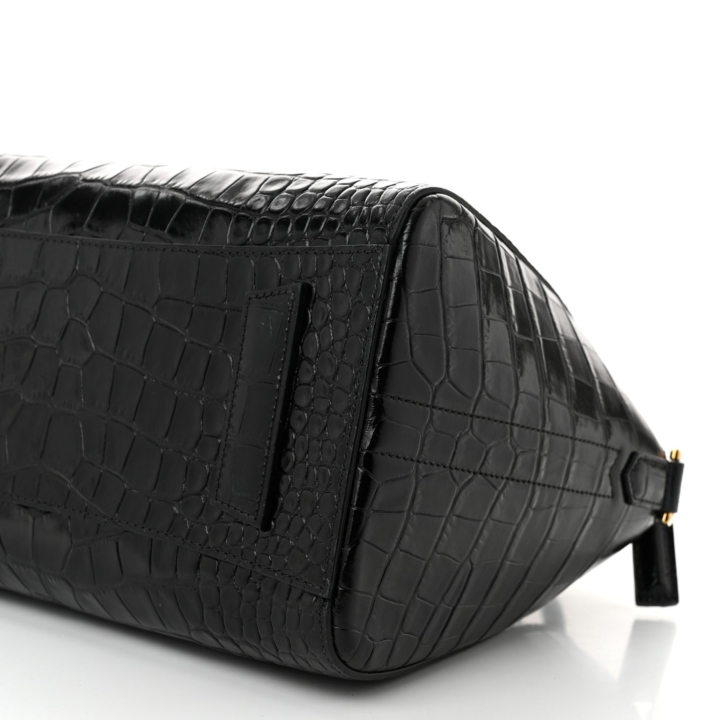 Calfskin Crocodile Embossed Small Antigona Black