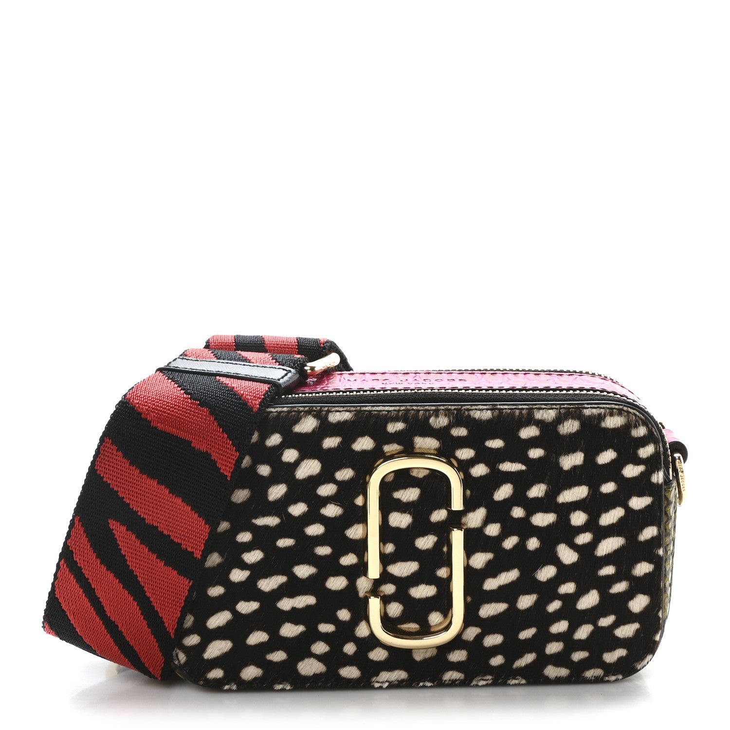Marc Jacobs Calf Hair Crocodile Snakeskin Embossed Calfskin Snapshot Camera Bag Multicolor 1 of 10