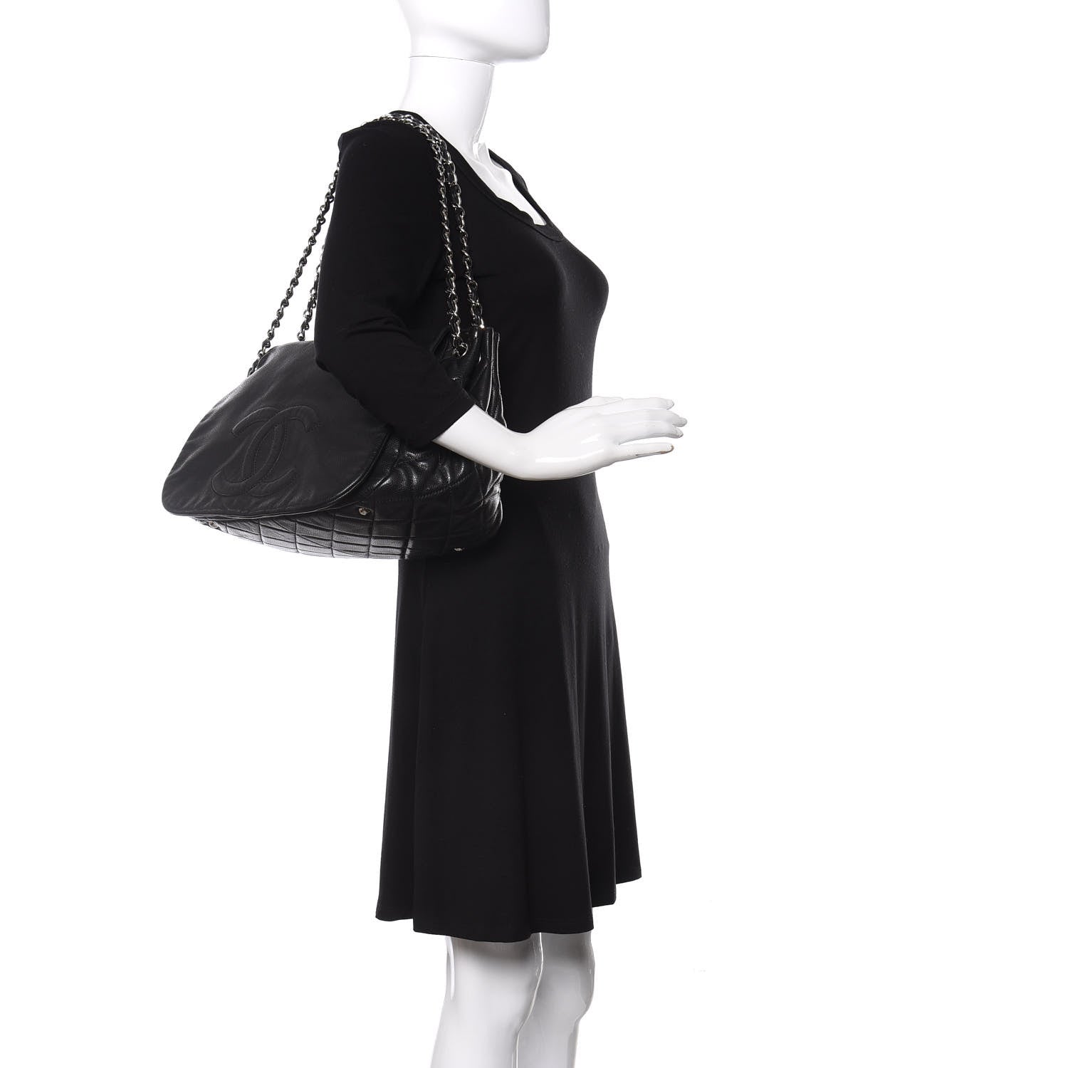 Chanel Caviar Timeless CC Accordion Flap Black 2 of 10