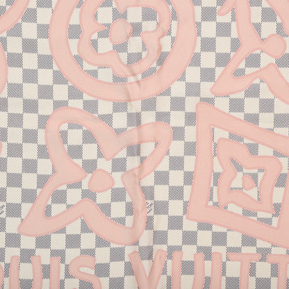 Louis Vuitton Silk Damier Azur Tahitienne Square Scarf 3 of 6