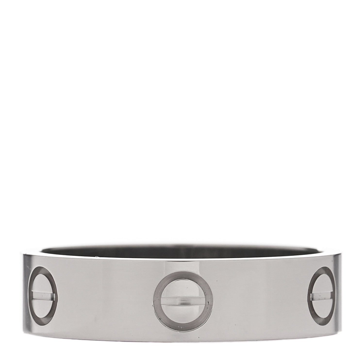 Cartier 18K White Gold 5.5mm LOVE Ring 61 9.75 3 of 5