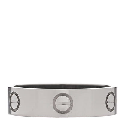 Cartier 18K White Gold 5.5mm LOVE Ring 61 9.75 3 of 5