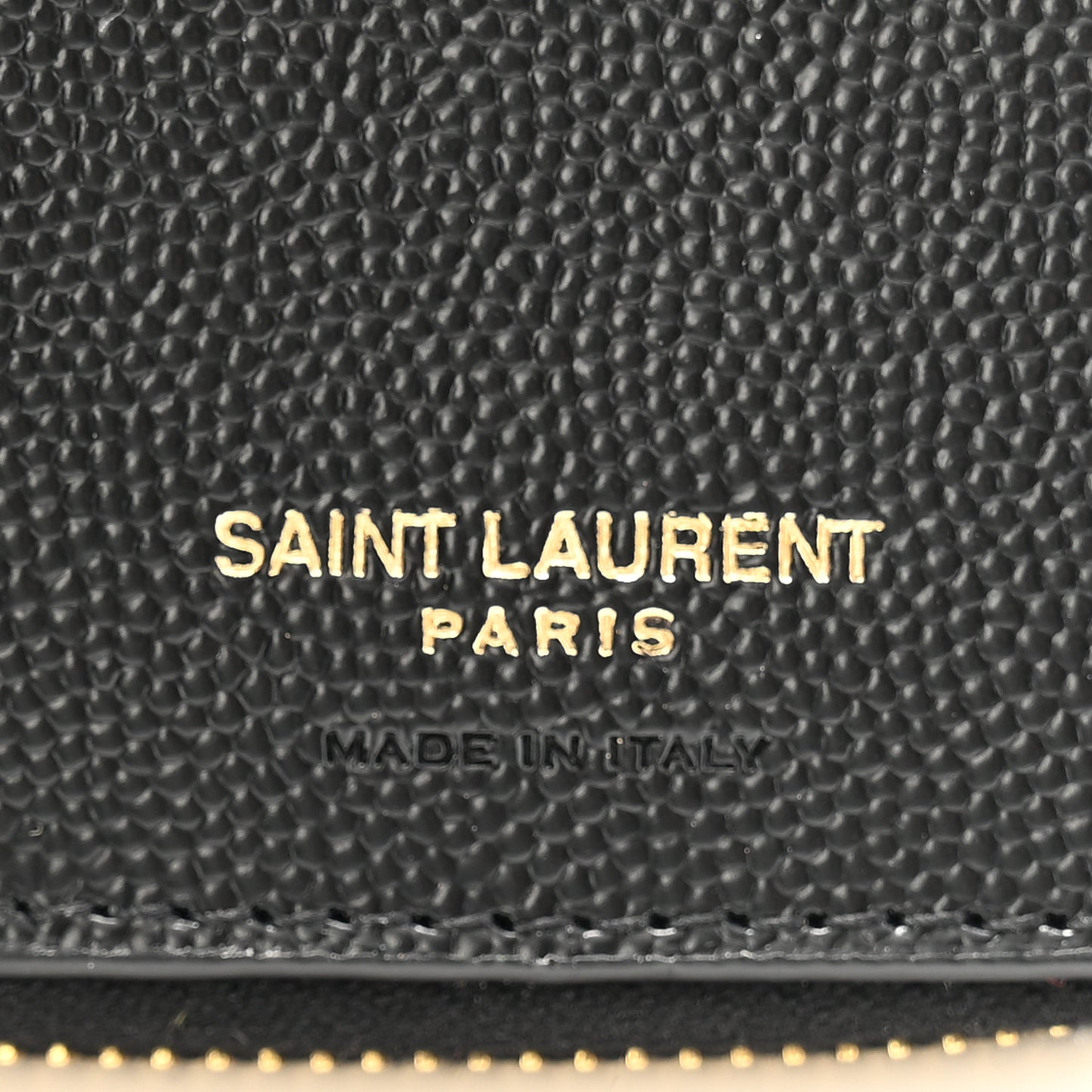 Grain De Poudre Matelasse Chevron Monogram Compact Zip Around Wallet Black