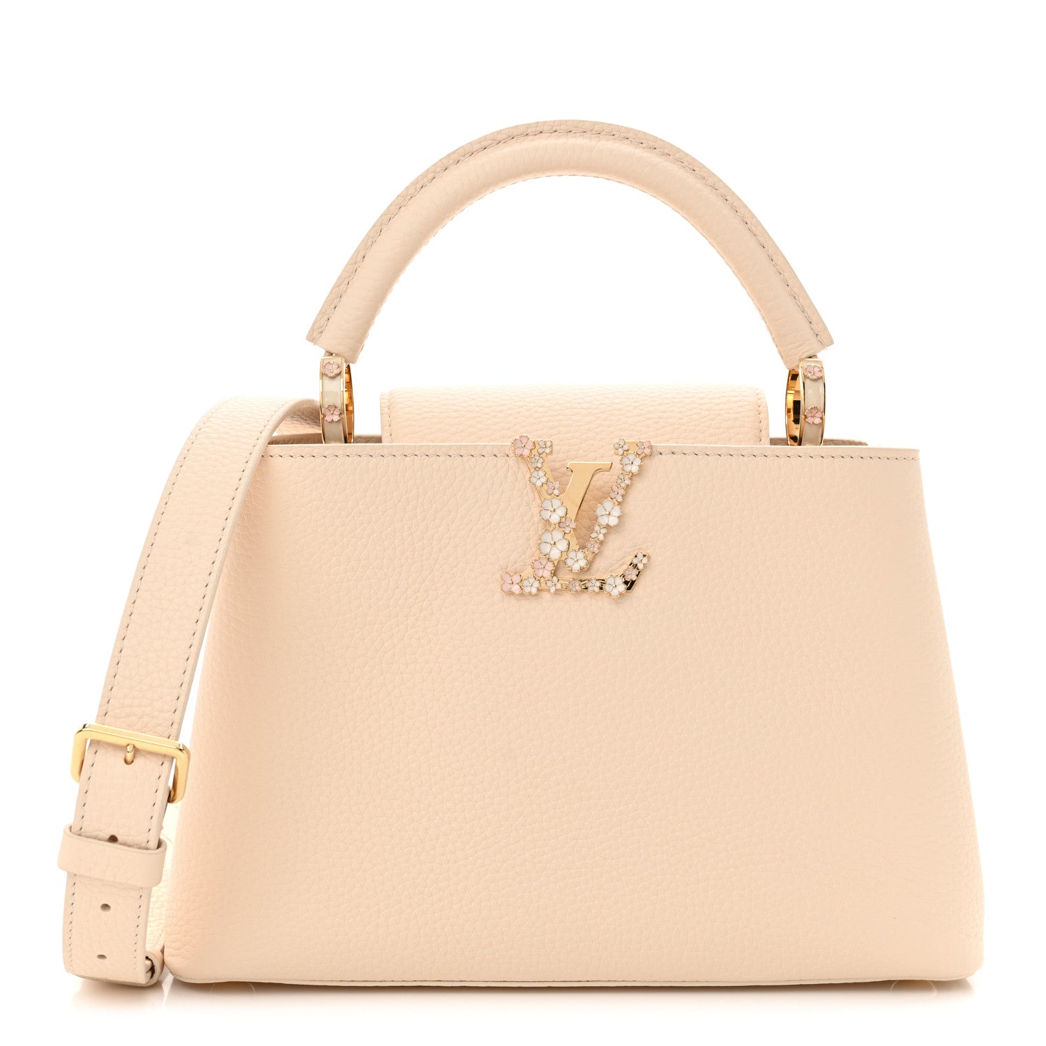 Louis Vuitton Taurillon Bloom Capucines BB Powder Beige 1 of 14