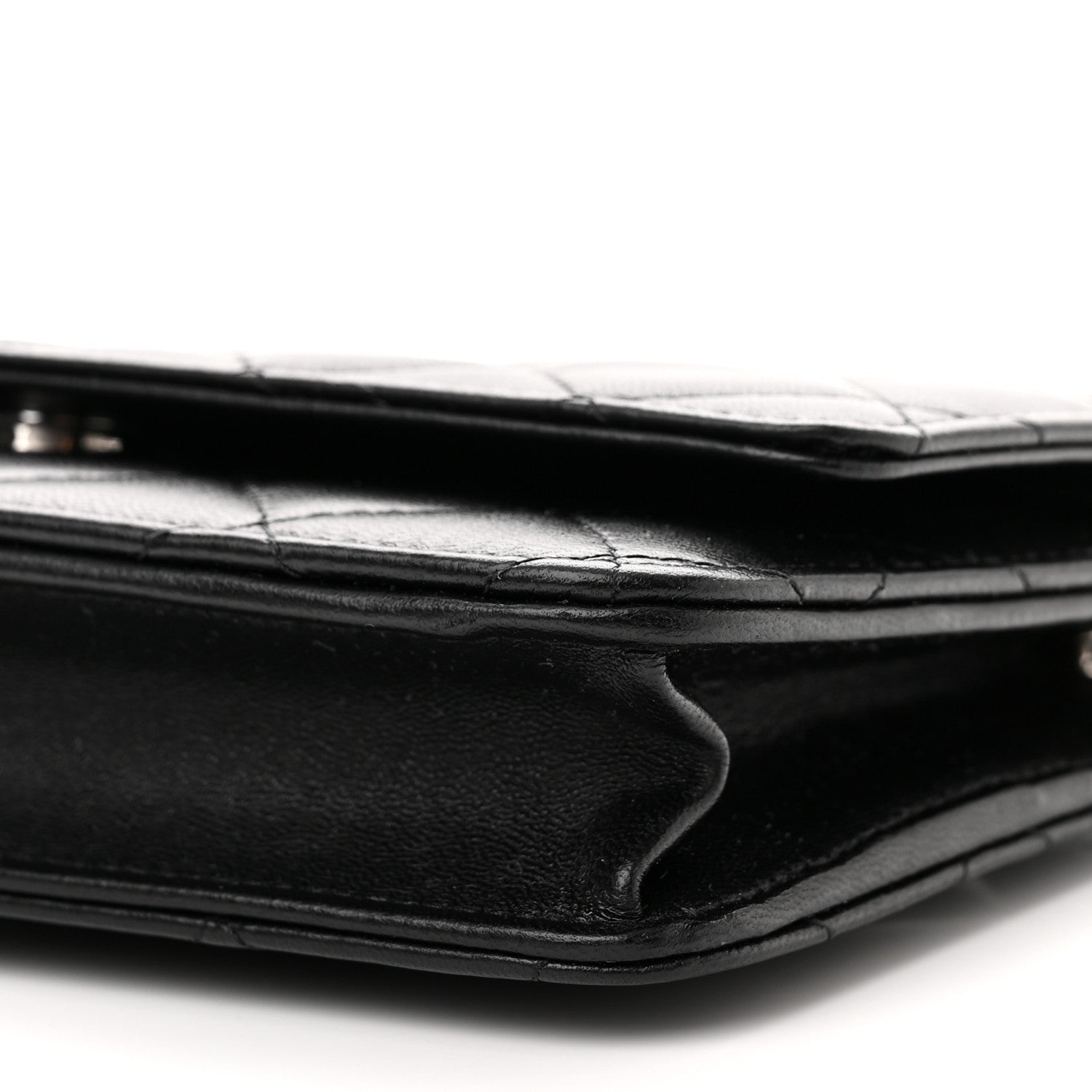 Chanel Lambskin Quilted Wallet On Chain WOC Black 10 of 11