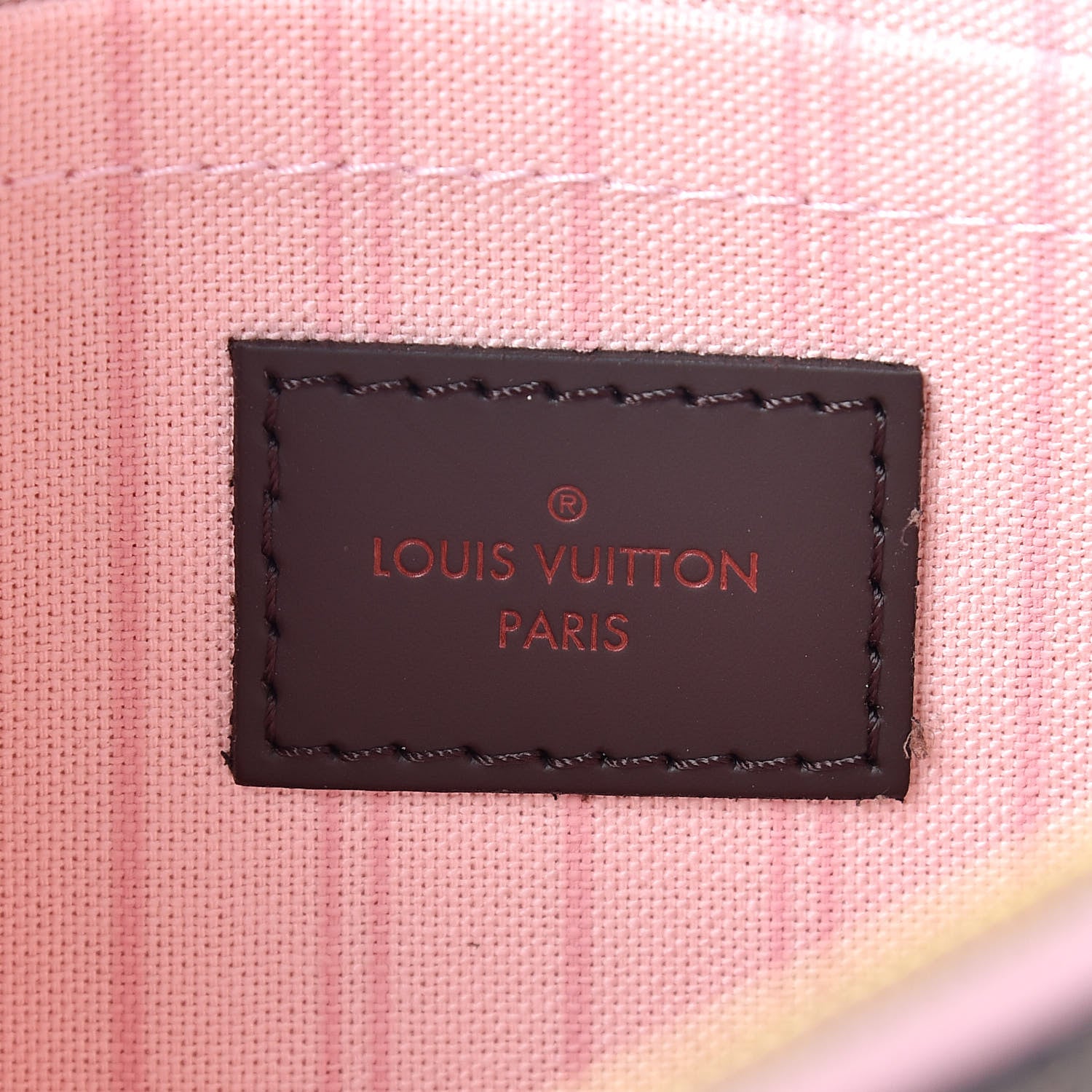 Louis Vuitton Damier Ebene Neverfull MM GM Pochette Rose Ballerine 6 of 8