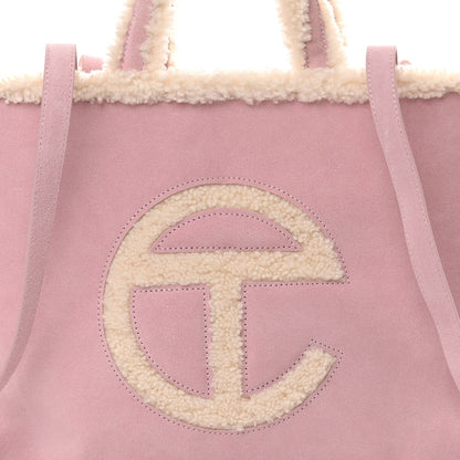 Telfar X UGG Suede Shearling Medium Shopping Bag Pink 7 of 10