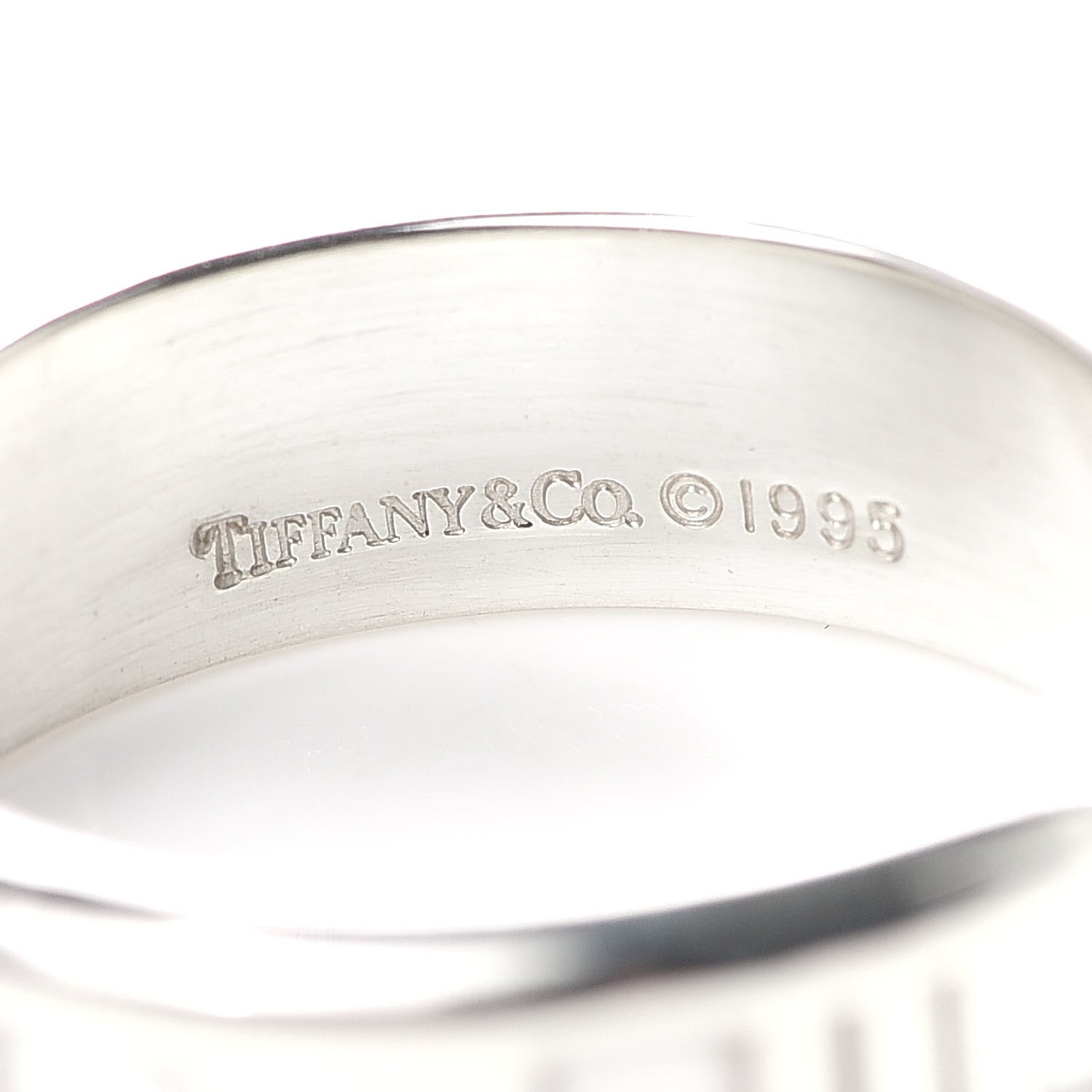 Tiffany Sterling Silver Atlas Ring 60 9 4 of 4