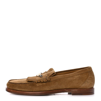 Jimmy Choo Suede Star Chain Penny Loafers 43 Tan 1 of 9
