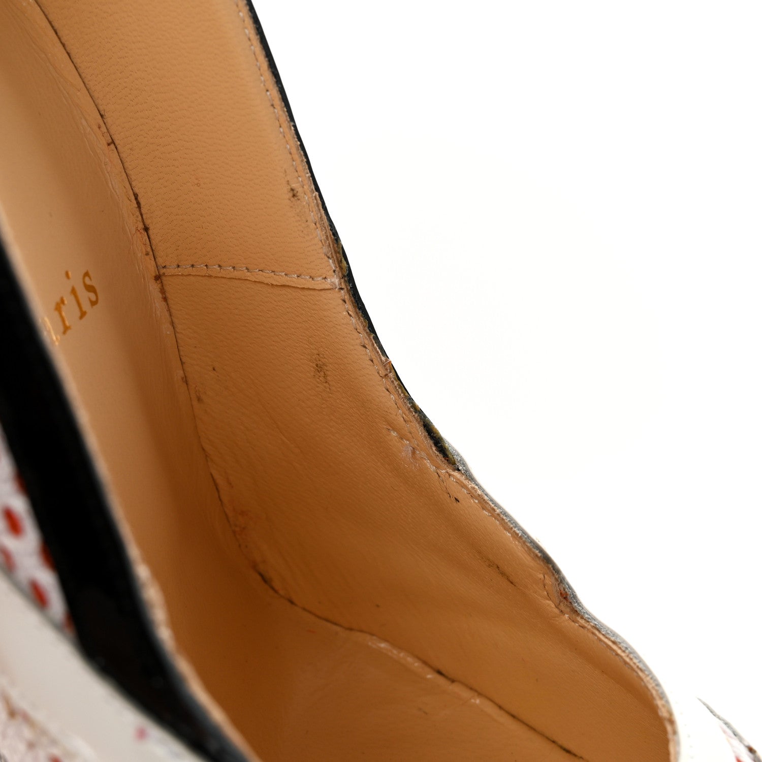 Christian Louboutin Patent Calfskin Mesh So Kate Tronetta 120 Pumps 36 White Multi 11 of 13