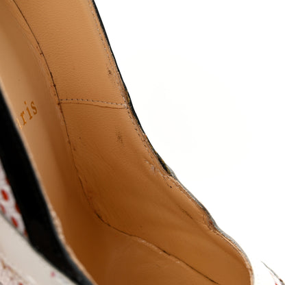 Christian Louboutin Patent Calfskin Mesh So Kate Tronetta 120 Pumps 36 White Multi 11 of 13