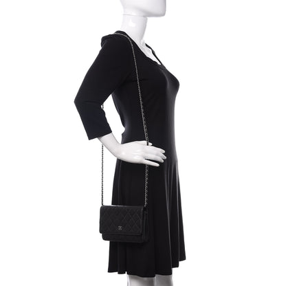 Chanel Caviar Quilted Wallet On Chain WOC Black 2 of 12