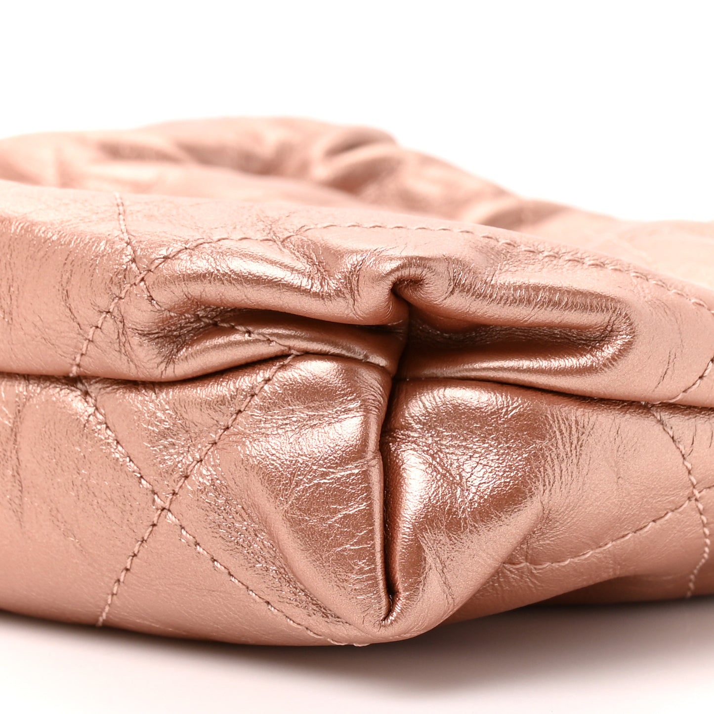 Metallic Calfskin Quilted Mini Chanel 22 Copper